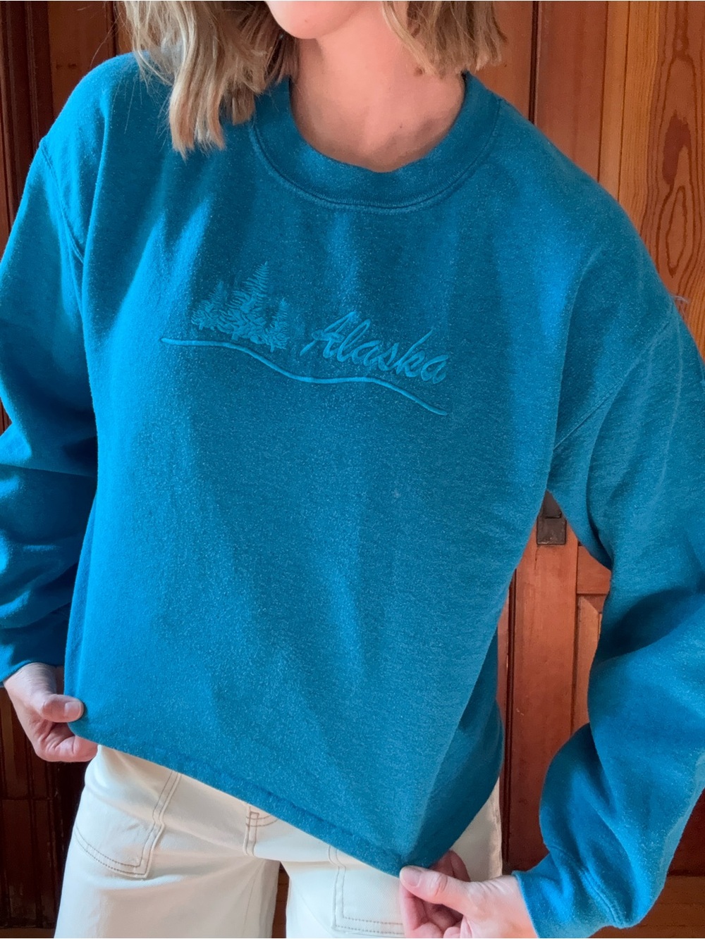 Teal Alaska Crewneck Sweatshirt